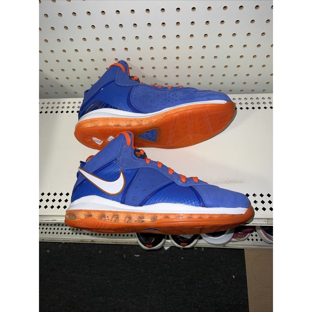 Nike LeBron VIII QS HWC Mens Basketball Shoes Size 8.5 Blue Orange CV1750-400 - Picture 5 of 8